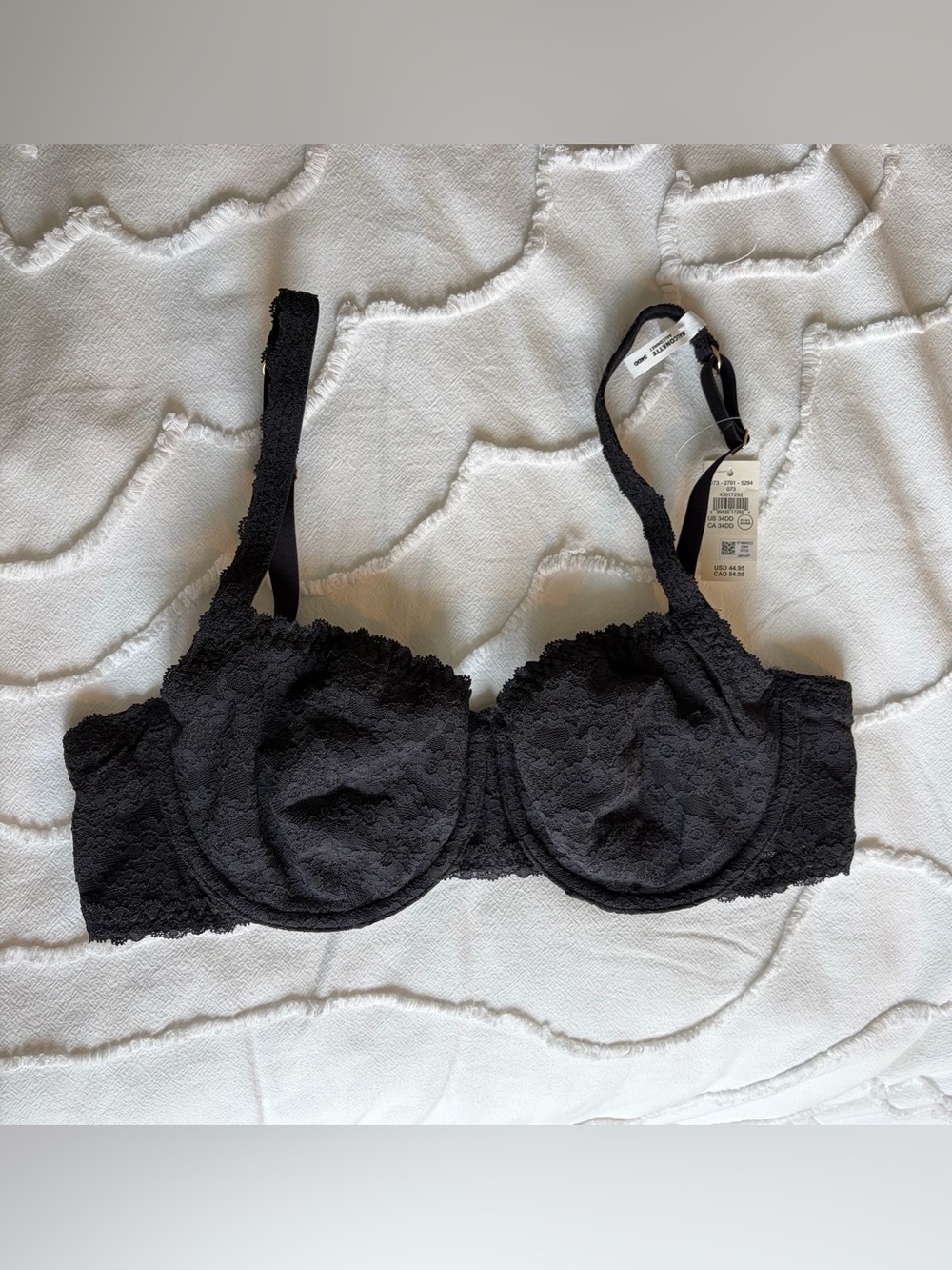 34DD NWT Aerie Balconette Black Lace Bra